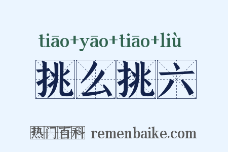 挑么挑六是什么意思的图片